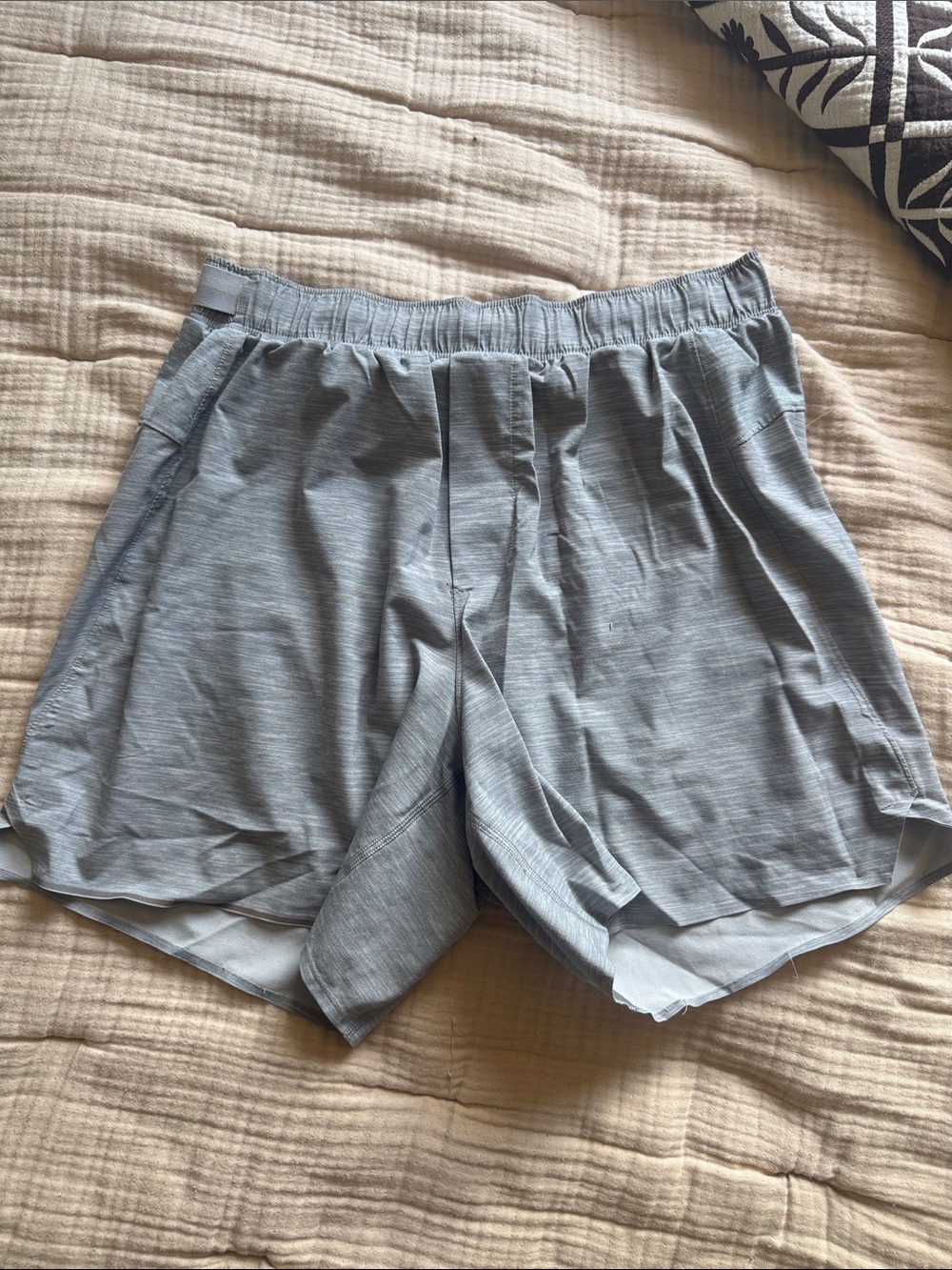 Men's Light Gray Athletic Boxer Shorts - Breathable Performance